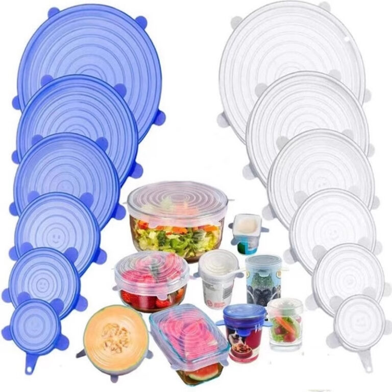 Kit 6 Tampas Panela Silicone Universal Reutilizáv
