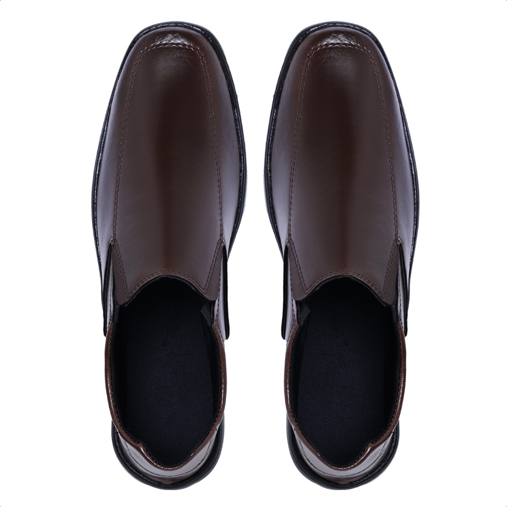 Sapato Social Casual Estilo Oxford Masculino Moderno Confortável Cappucino Ref.6000