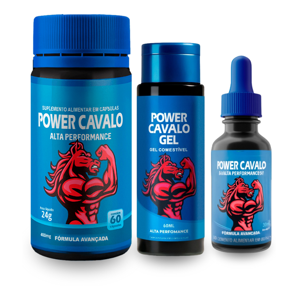 Suplemento Power Cavalo Caps + 1 Gel + 1 Gotas Envio imediato