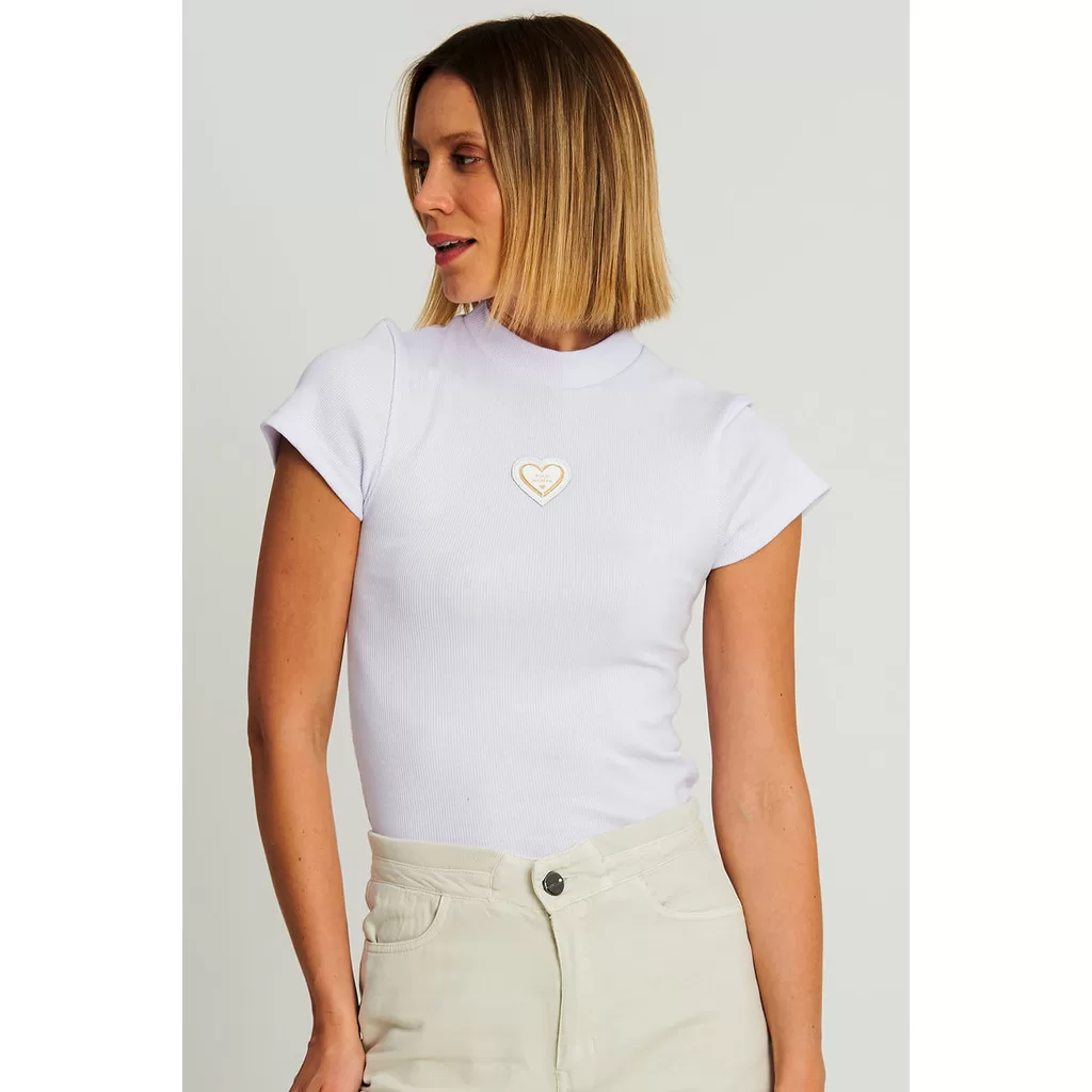Blusa Feminina Gola Alta Polo Wear Branco