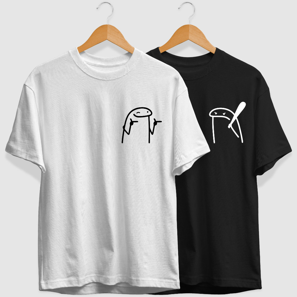 Kit Conjunto com 2 Camisetas de Casal –  Dia dos Namorados –  Meme Flork De Boa e Estressada