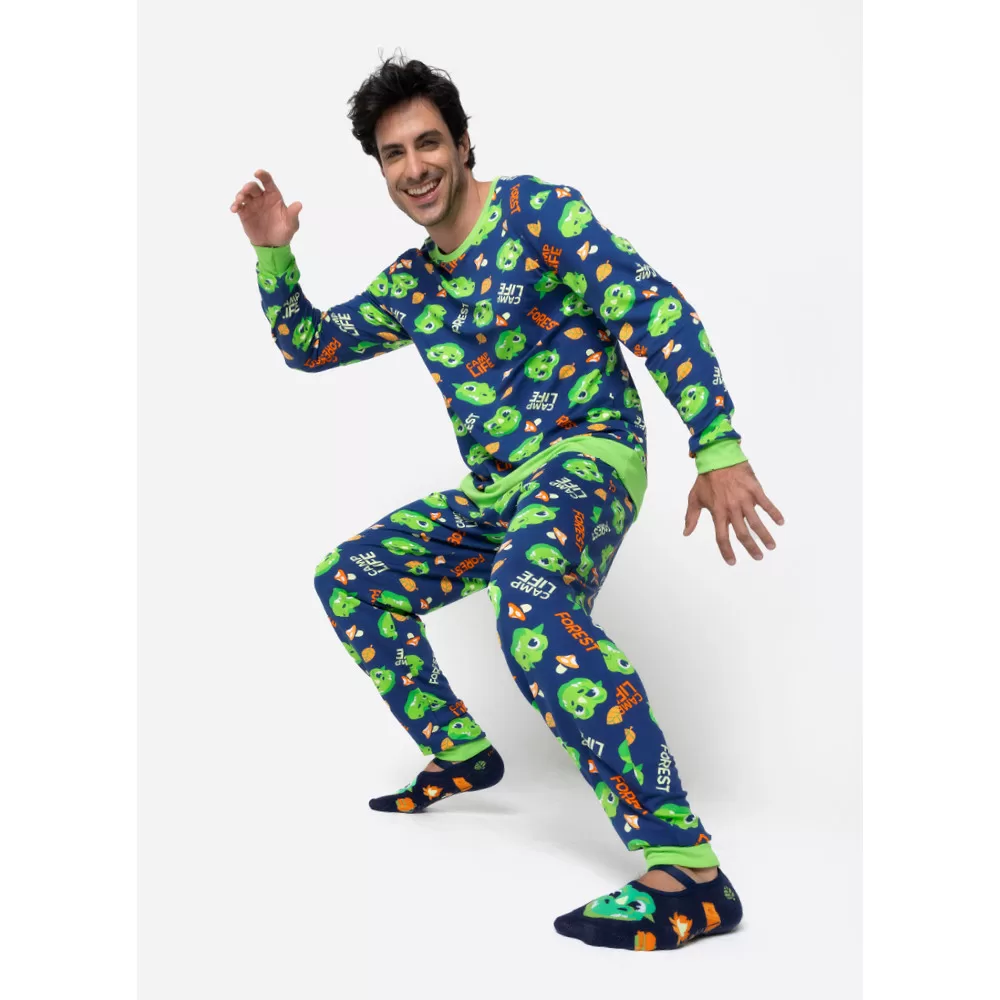 Pijama Manga Longa Ultra Visco Masculino Dragão Camping – Puket