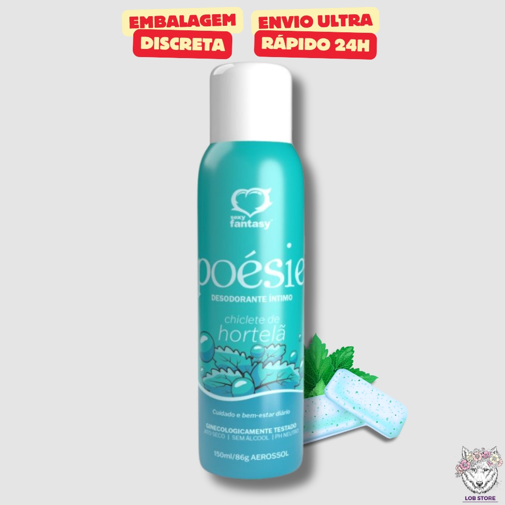 Desodorante Intimo Poésie Chiclete de Hortelã 150ml Sexy Fantasy – Sexy Shop