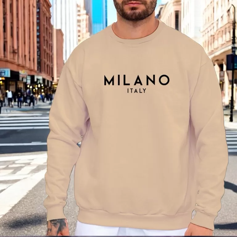 Blusa de Frio Milano Estampado Moletom Gola Redond