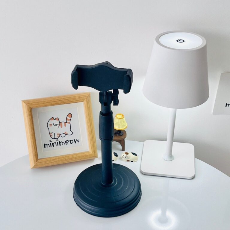 Suporte Para Celular De Mesa Tripé Altura Ajustá