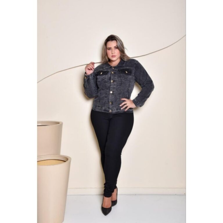 jaqueta jeans Plus size feminina G1 ao G3