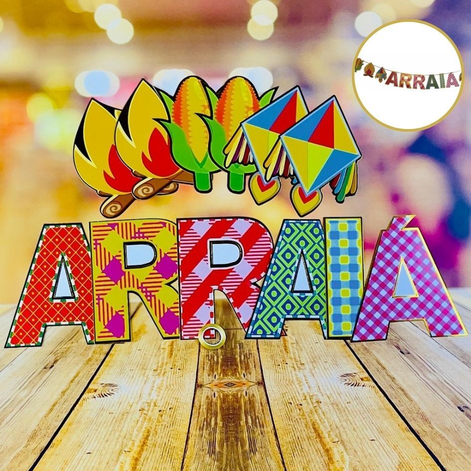 1 FAIXA DE PAPEL,ARRAIA ,MILHO,FOGUEIRA  E BALÃO 6132-42 FESTA JUNINA 2025 (EX)