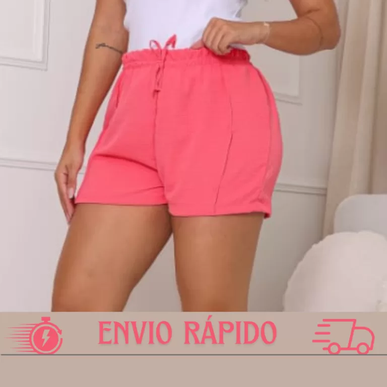 short soltinho feminino casual básico confortáve