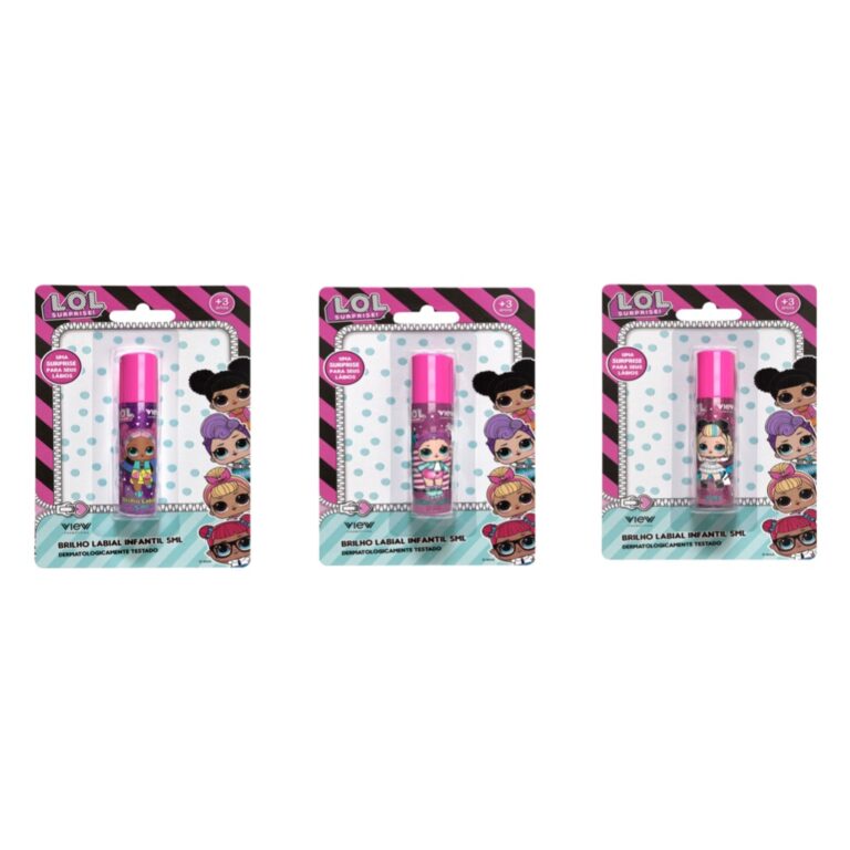 Kit 3 Brilhos Labiais Infantis LOL Surprise 5ml | 