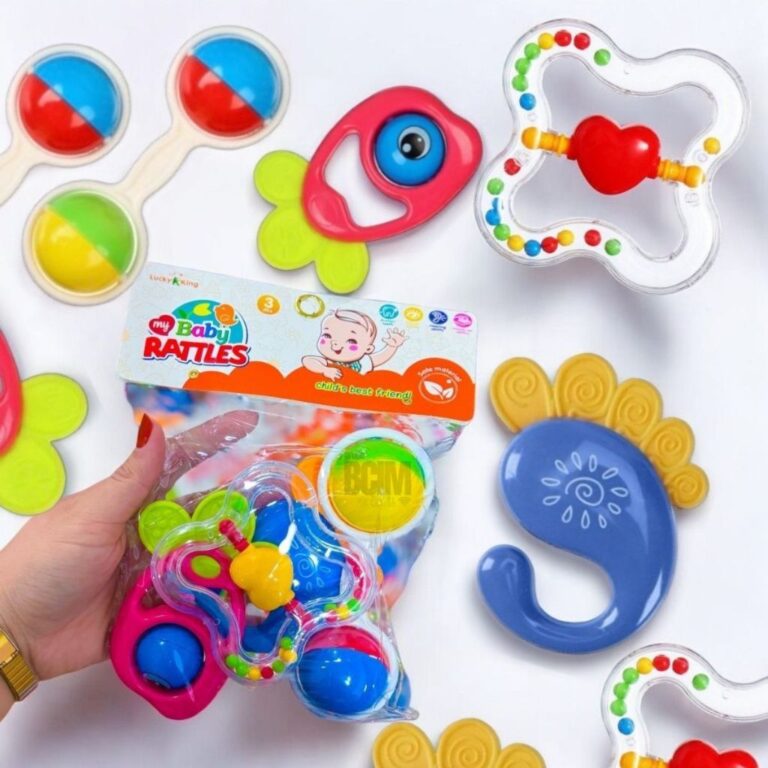 Brinquedos Para Bebê Kit com 4 pçs Chocalho e Mo