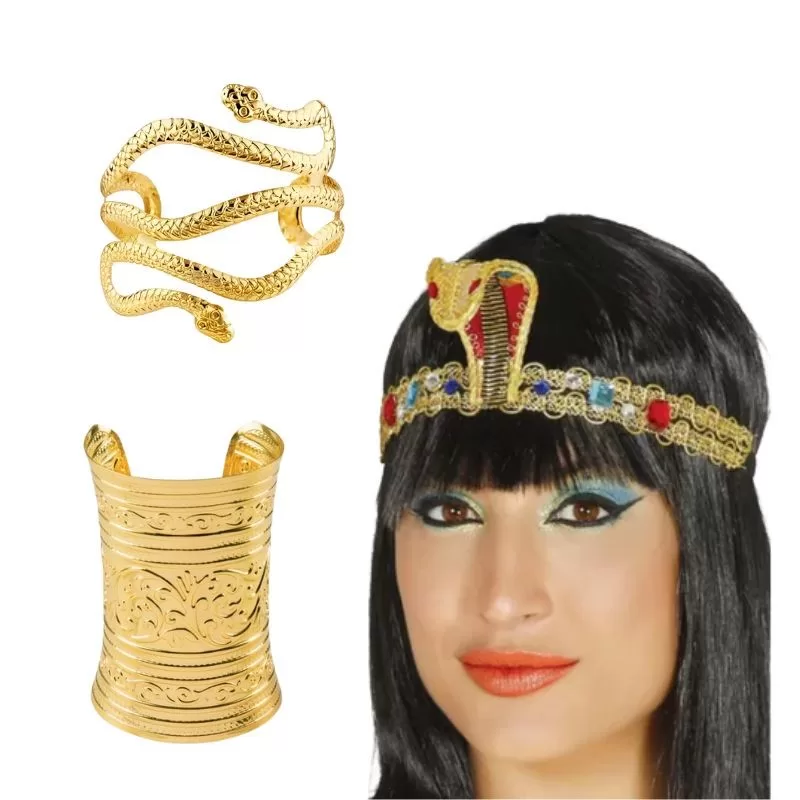 Kit Fantasia Egípcia Cleópatra Cobra Serpente Egito Egípcia Coroa Arco Coroa Cosplay Band Head