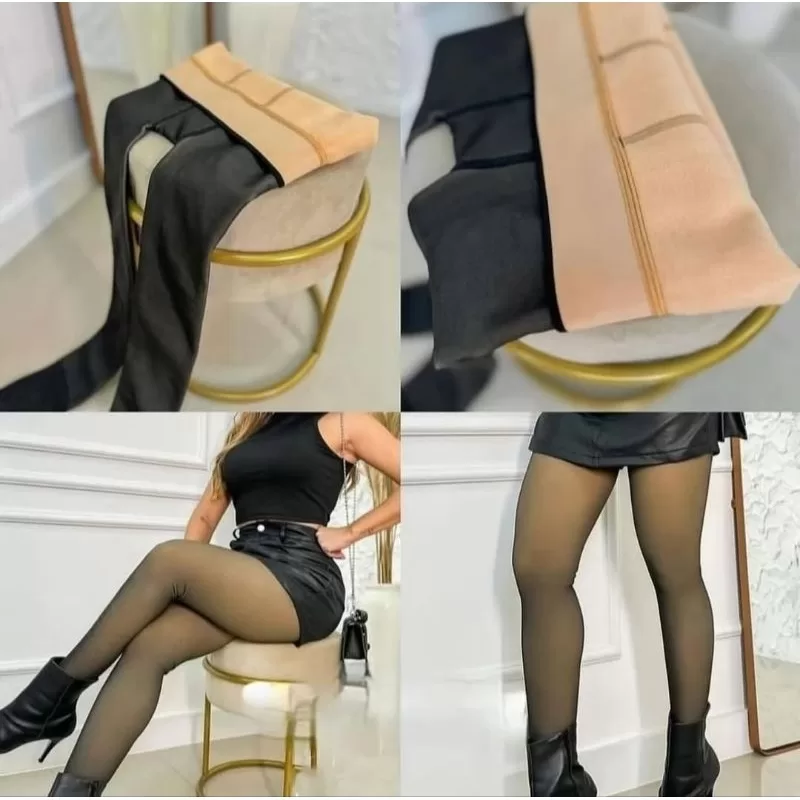 meia calça térmica feminina peluciada