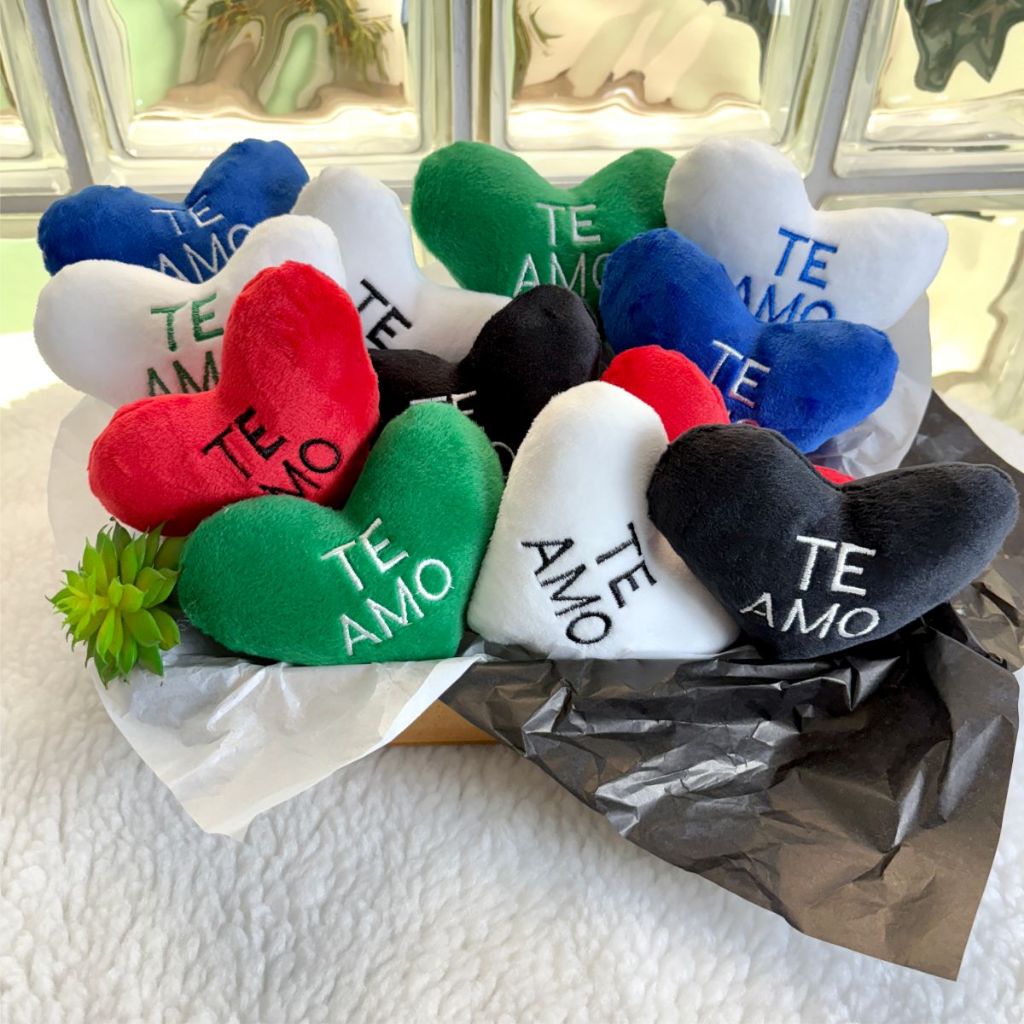 Kit 4/8/12 Coração de Pelúcia Almofada de Coração Para Namorados Presente Dia Dos Pais Cestas