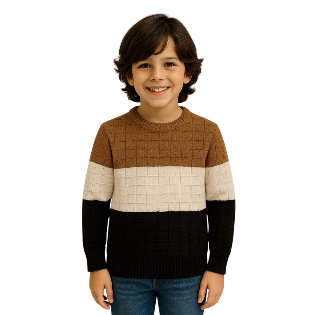 Blusa Suéter Tricô Infantil Menino Inverno Quentinha | Lançamento Aristides