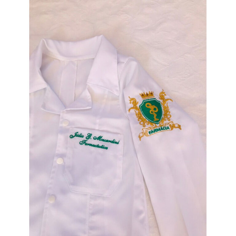 Jaleco Infantil Personalizado Brasão Farmácia Br