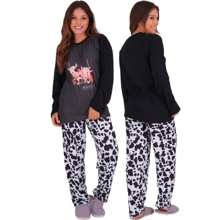 Pijama Manga Longa Inverno Layla Felpado