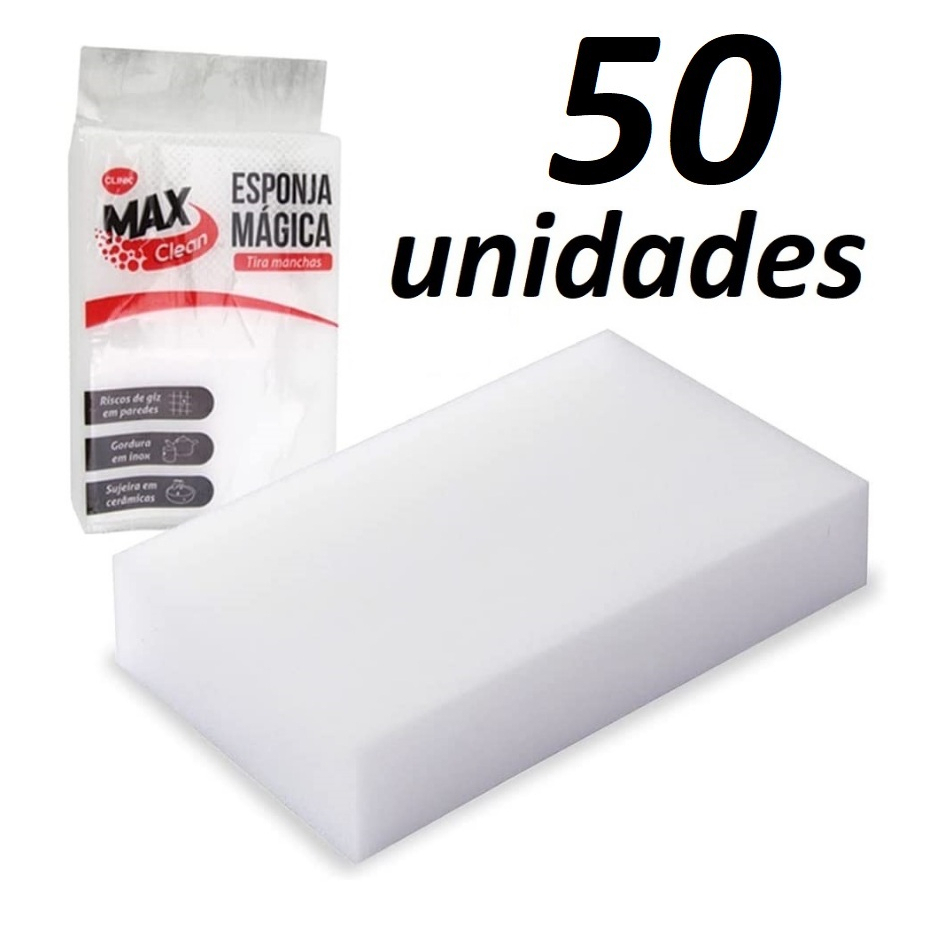Kit Esponja Mágica Bucha Melamina Tira Mancha Original Desengordura Limpeza