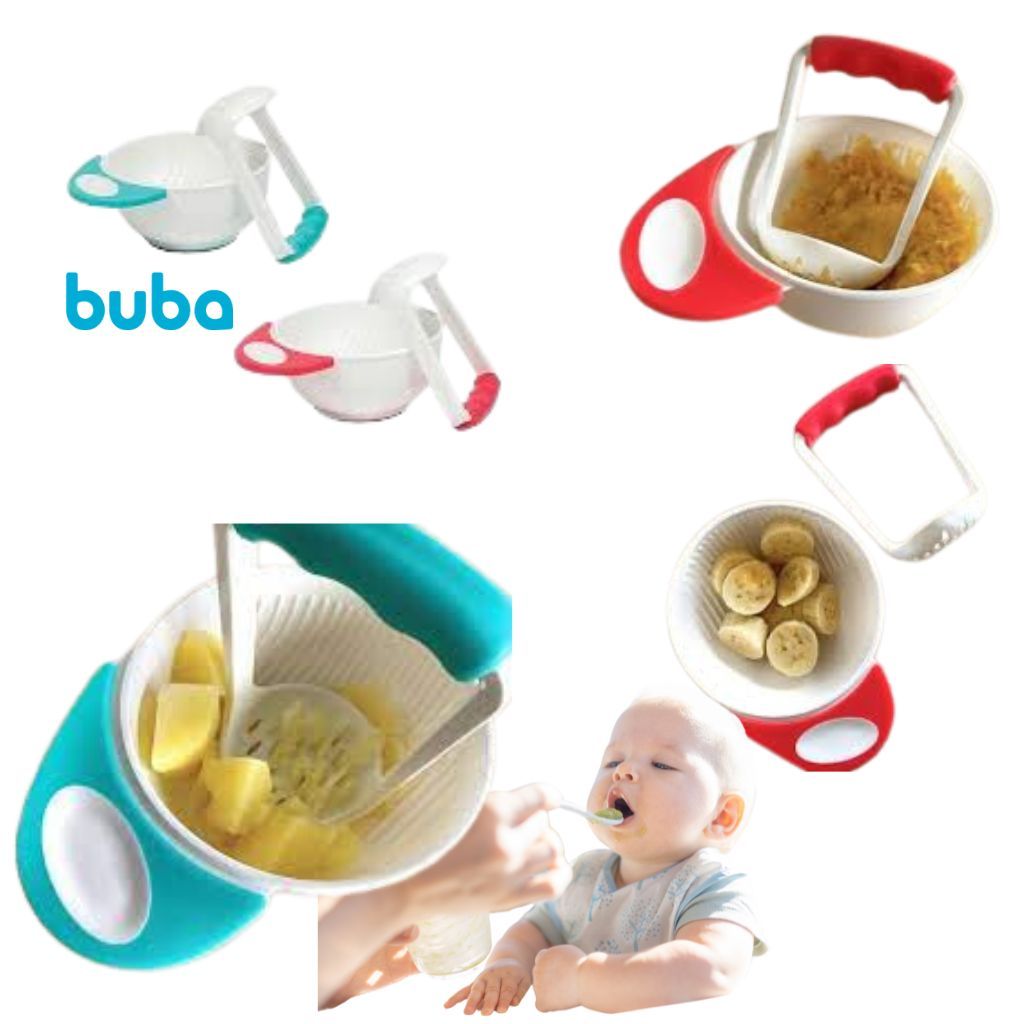 Kit Amassador para Papinha Frutas Refeição Preparador Buba