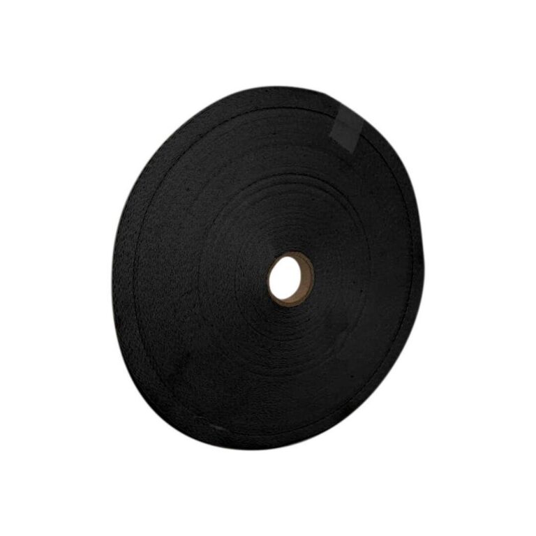 Cadarço Chato Sarjado Preto De Algodão 10mm Com 