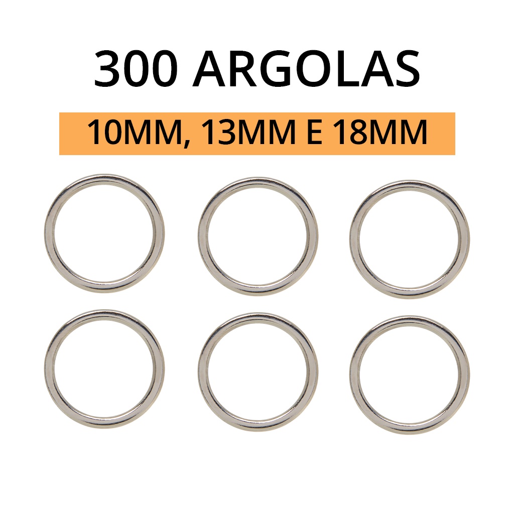 Argola de Metal Para Sutiã Kit 300