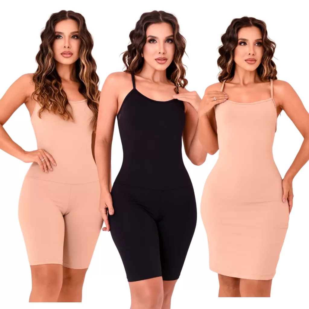 Kit 2 Peças Segunda Pele Feminina Combinação Premium