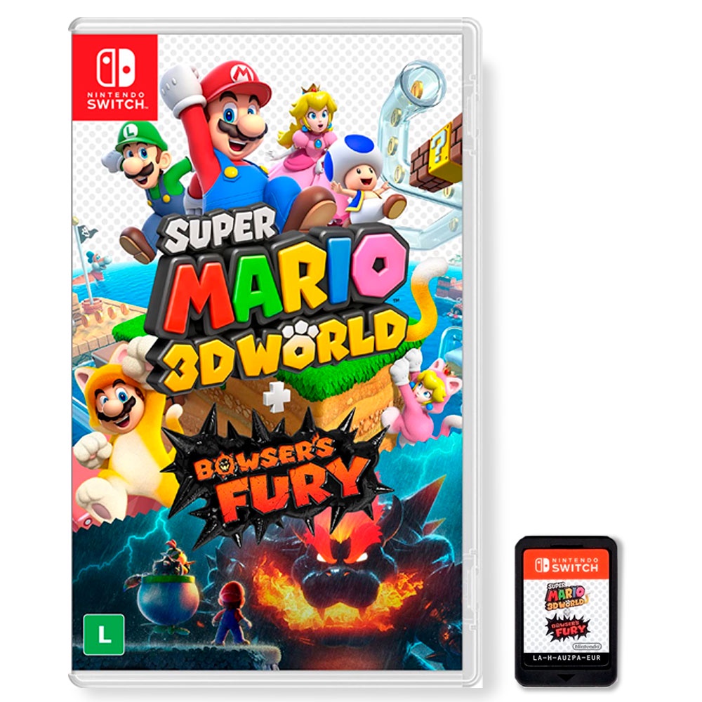 Jogo Super Mario 3D World + Bowsers Fury Nintendo Switch Mídia Física