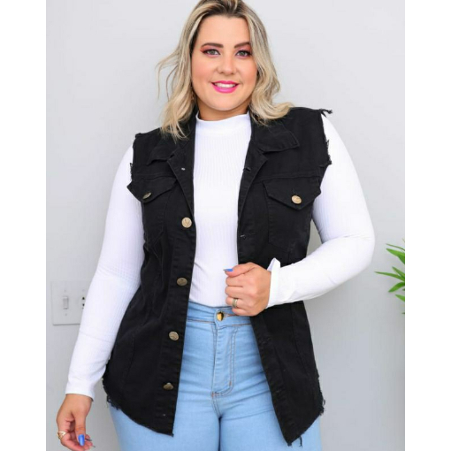 Colete feminino tamanho pequeno fit P ao GG verão