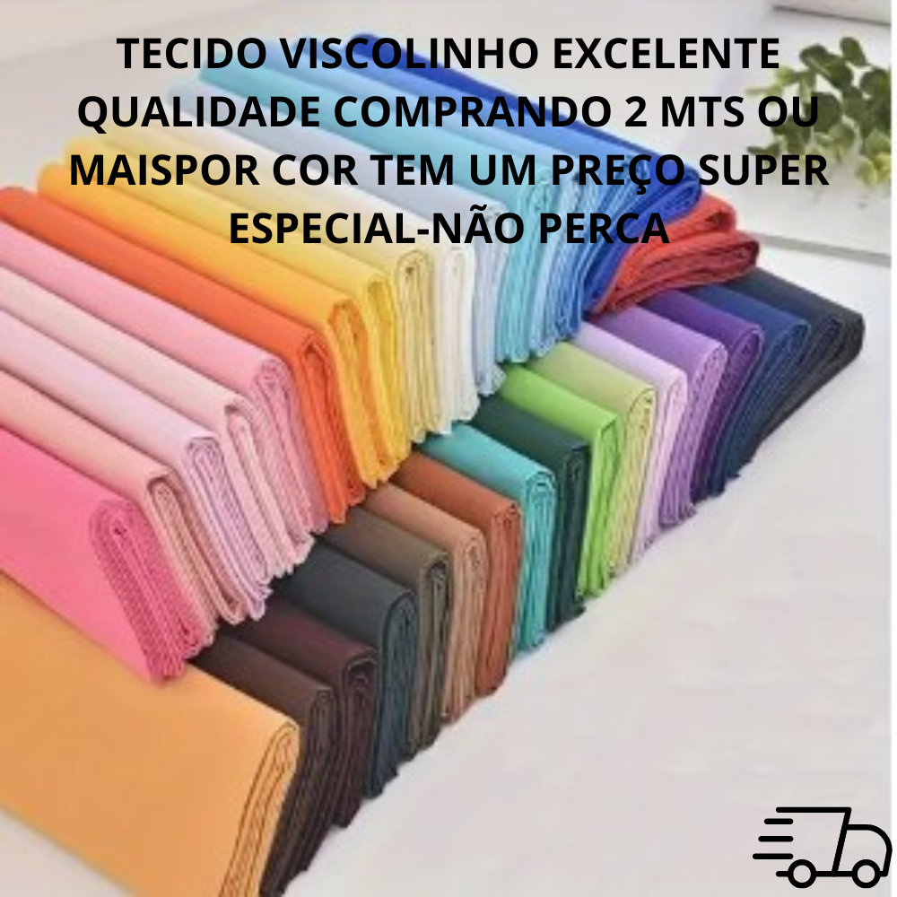 Tecido Viscolinho 100% Viscose 1,40m Largura – Premium Leve Para Vestidos e Camisaria – Metro Inteir