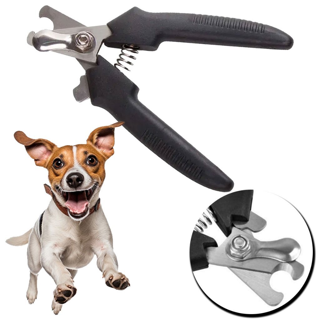 Tesoura Cortador De Unhas Para PETS Linha Profissional 12cm Com Protetor Cortador de Garras Cachorro