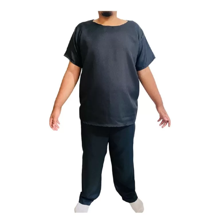Roupa Ração Oxford Masculino Preta Candomblé Um