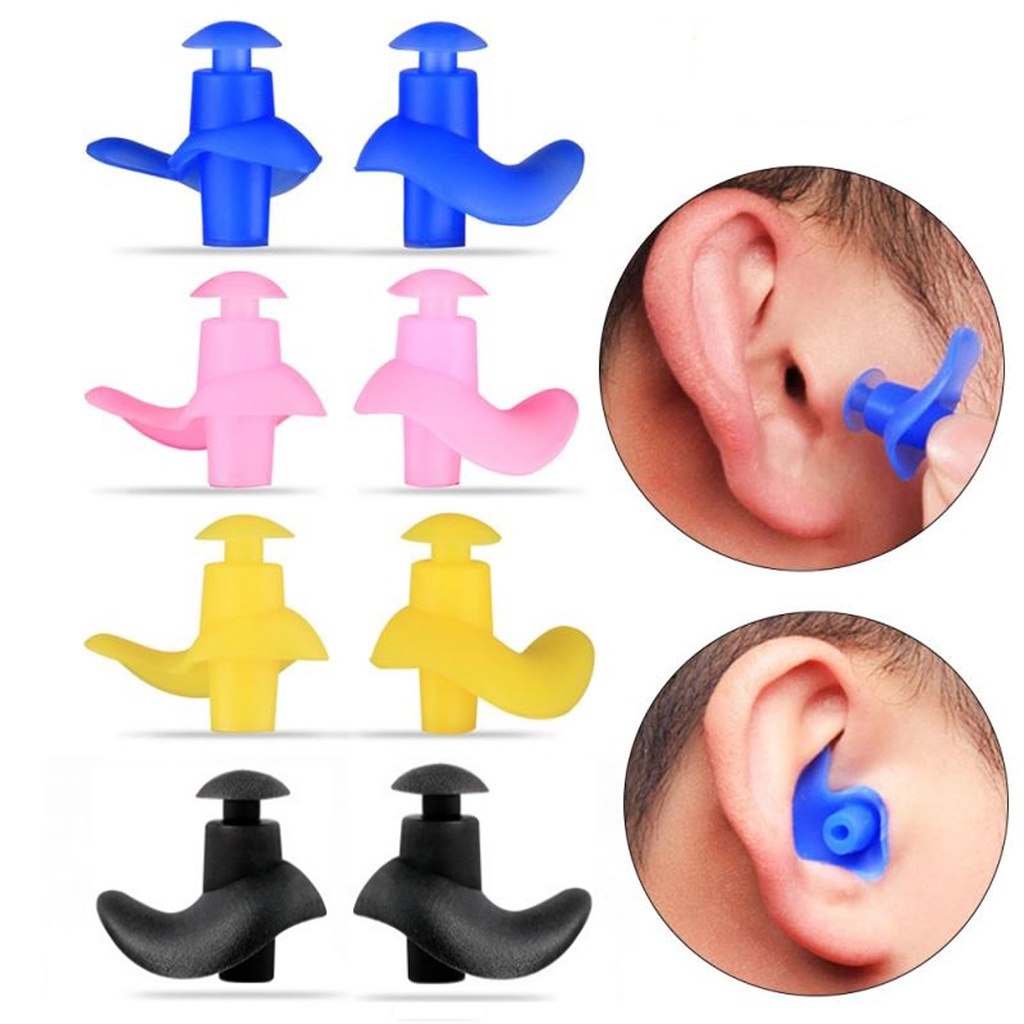 Protetor de Ouvido para Natação em Silicone Flexível, Tampão Auricular – Adulto e Infantil