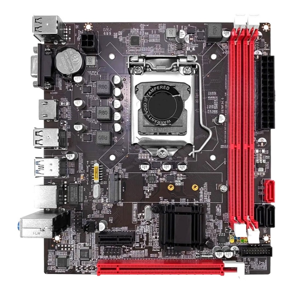 Placa Mãe B75 LGA 1155 DDR3 2. e 3. Geração HDMI VGA SSD M.2 NVMe REDE GIGABIT USB 3.0 h61