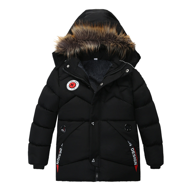 Jaqueta infantil grossa de inverno meninos tipo parka