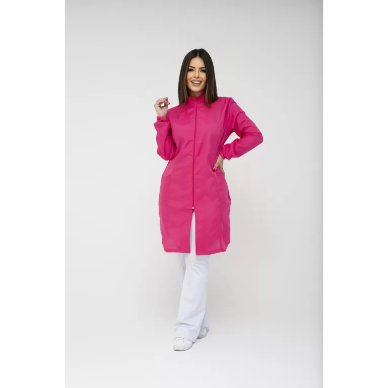 Jaleco Feminino profissional / com Zíper e Punho 