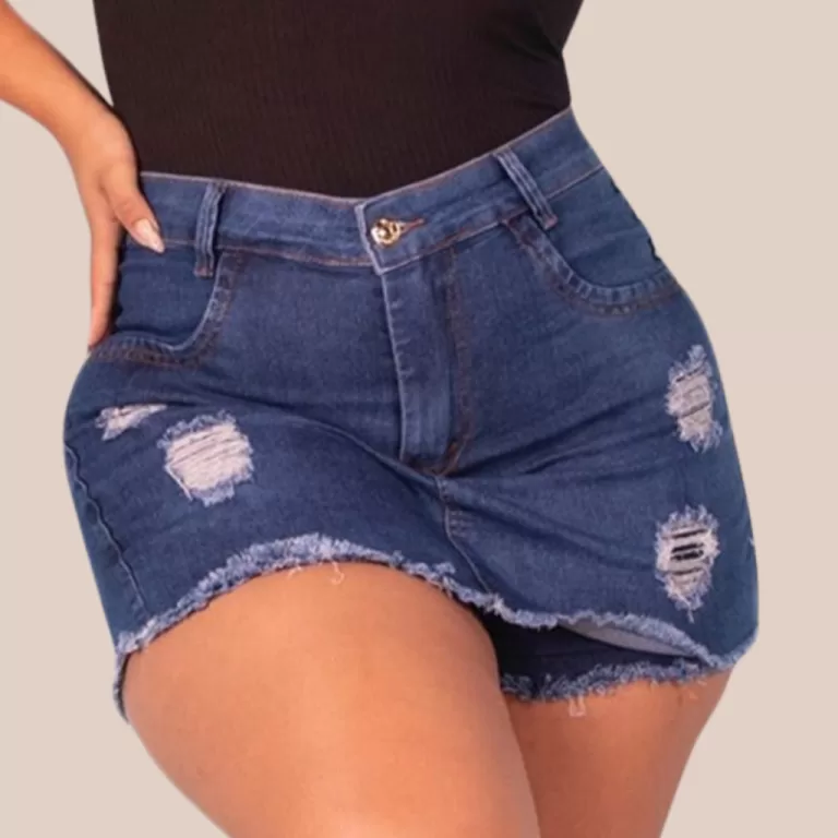 Short Saia Feminino Cintura Alta Plus Size Barra D