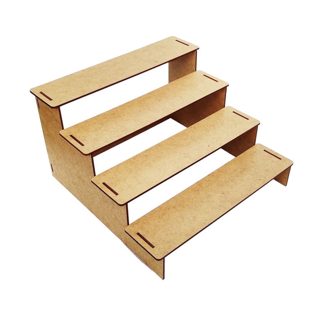 Escadinha Escada Decorativa Decoração Mdf Crú Promoção