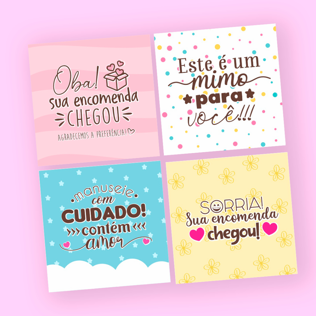 Tags de Agradecimento – Cartões para cliente – Obrigado pela compra