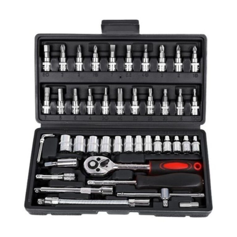 Kit 46 Chave Catraca Jogo De Soquetes Allen Torx F