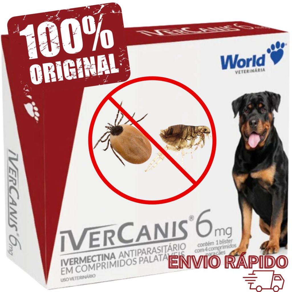 Remedio Carrapato Pulgas Para Cachorro Que Dura 6 Meses 4 comprimidos – envio imediato
