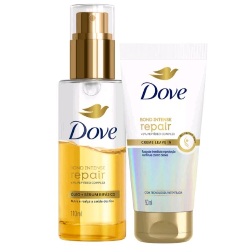 Kit Óleo e Sérum Capilar Bifásico Dove Bond Intense Repair 110ml + Leave-In Capilar Dove Bond Intens
