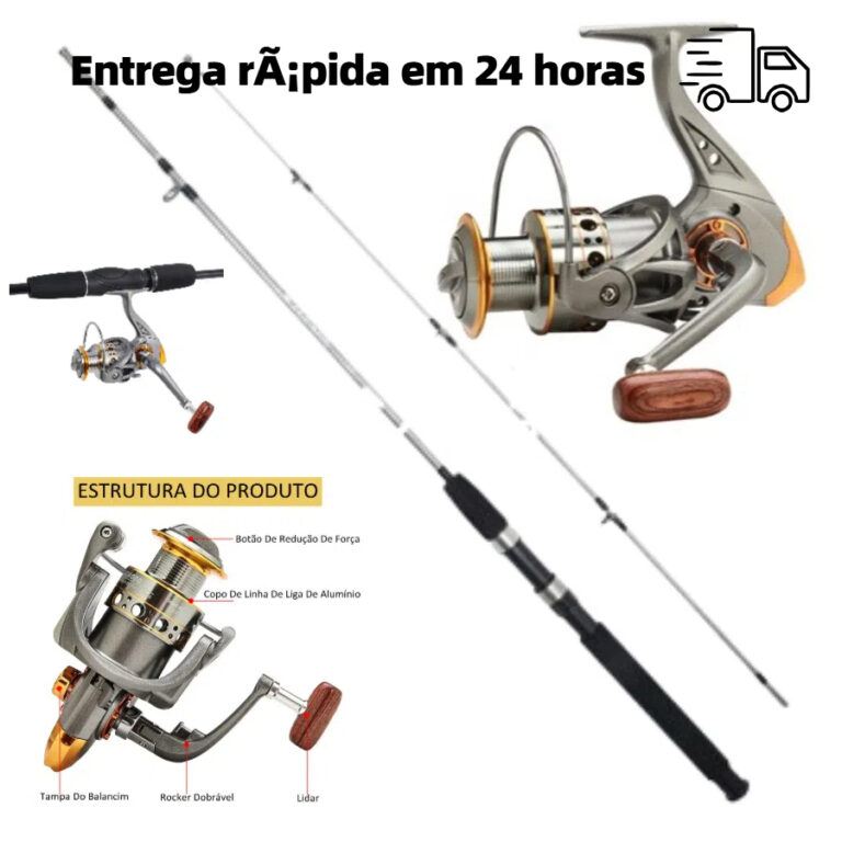 vara de pesca Joyfox Kit Vara Molinete1,8m + Carre