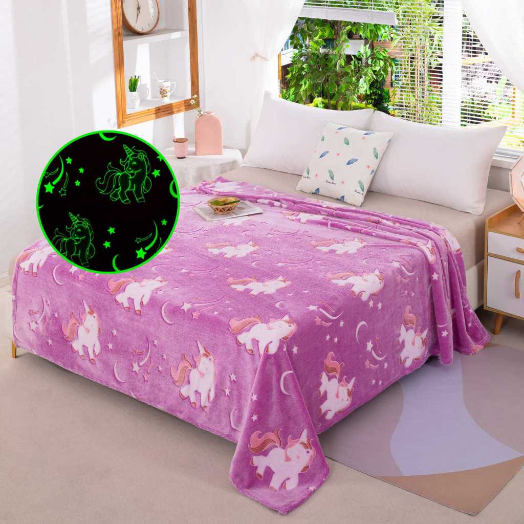 Coberta Manta que Brilha no Escuro 2,00×1,50 Mt Cobertor Infantil