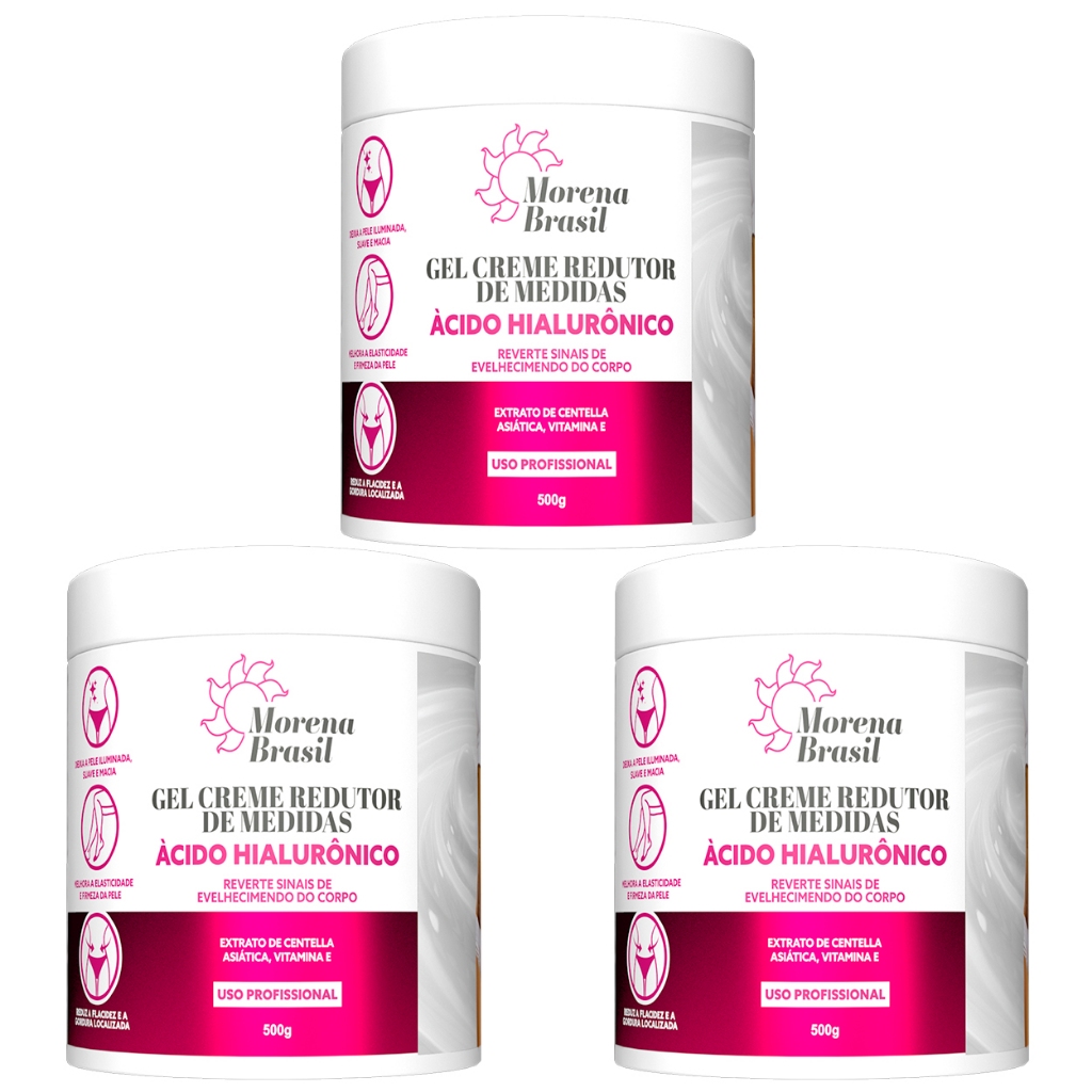 Kit Gel de Massagem Morena Brasil  | Ácido Hialurônico | Profissional