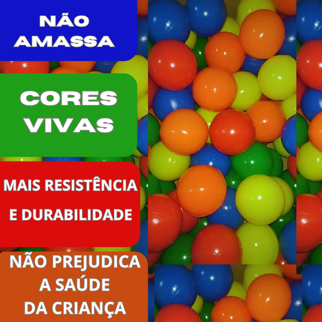 Bolinhas para piscina não amassa cores vivas