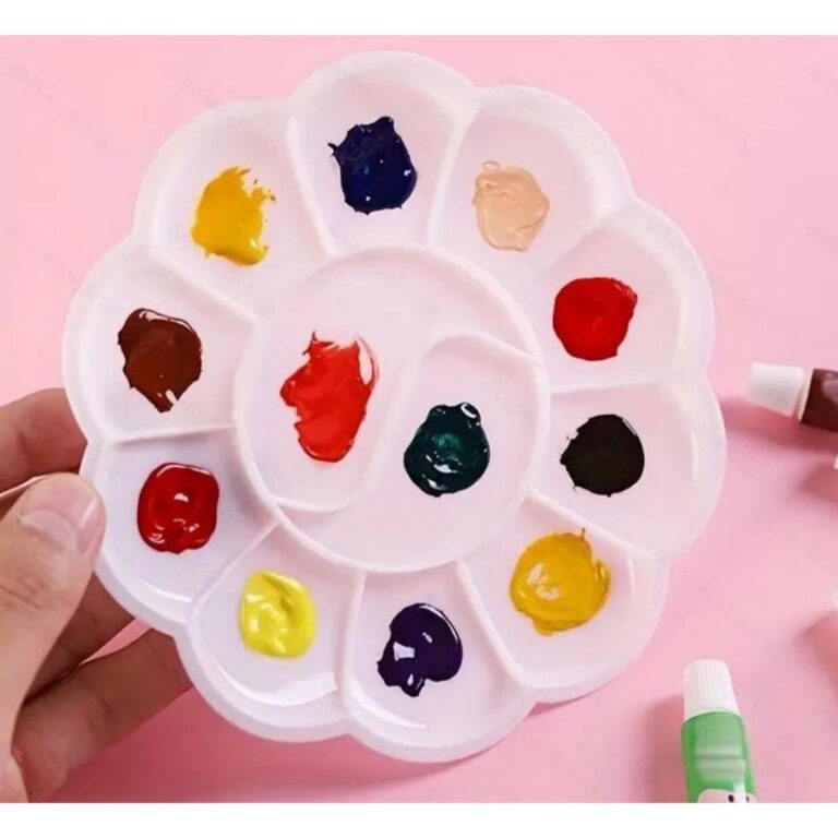 Paleta de Tinta Godê Flor Para Pintura 12 Cavidad