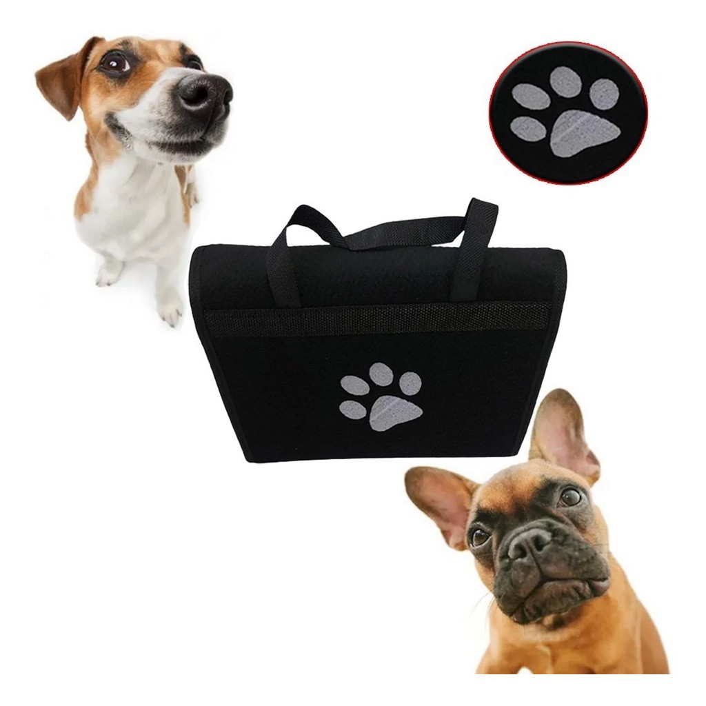 Bolsa Organizadora Pet Pata -> Carpete Preto