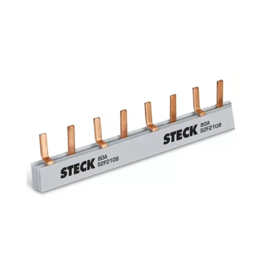 Barramento Pente Bifásico 2p 80a 8 Polos – Steck