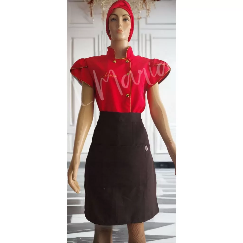 Kit Completo Chef Confeiteira: Dolma, Faixa e Avental  Estilo e Conforto Profissional