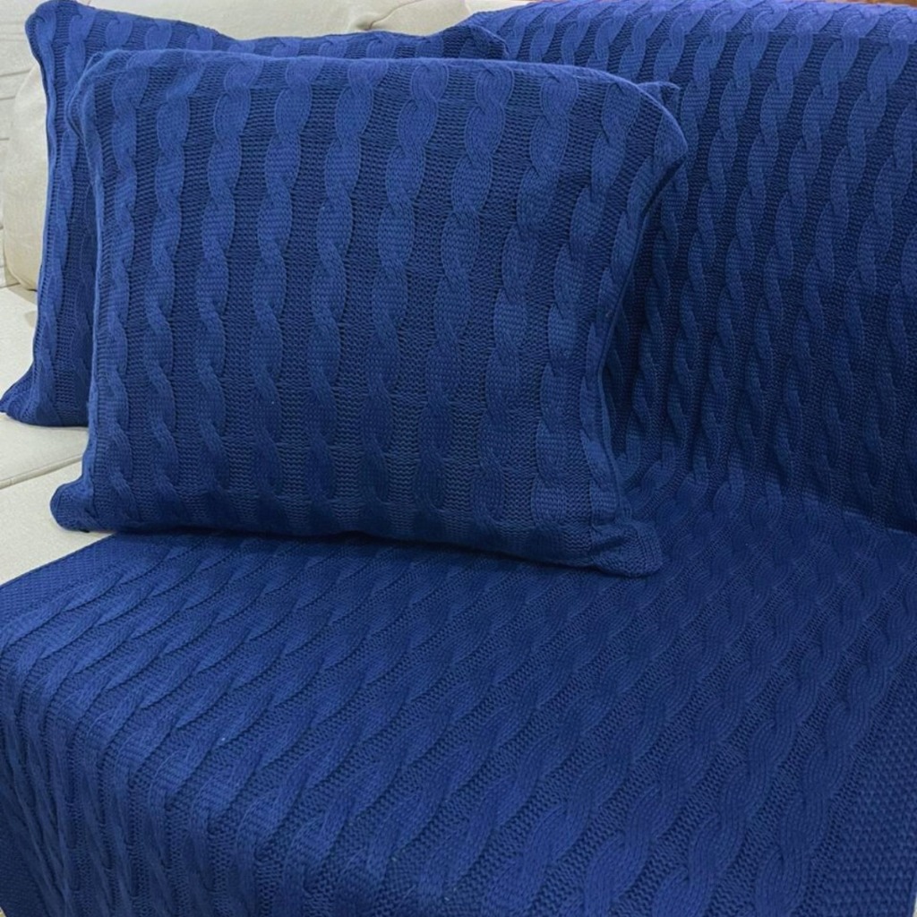 Passadeira Manta Peseira Xale Tricot Cama Solteiro 160x60cm
