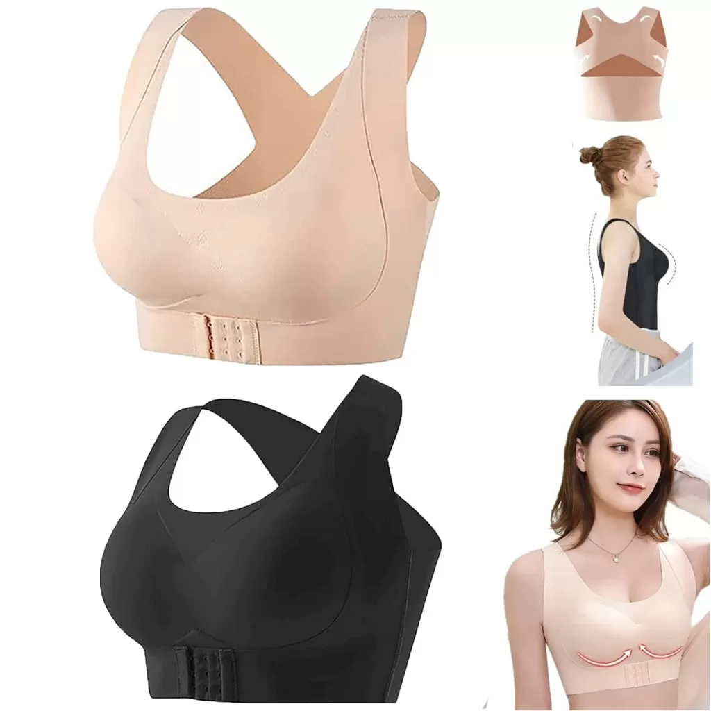 Top Sutiã Corretor Liso Postural Sem Costura Efeito Silicone
